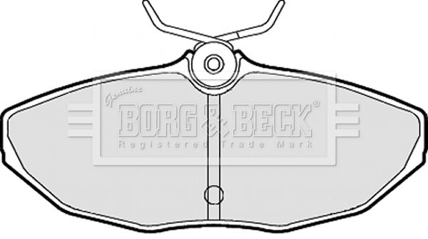 BORG & BECK stabdžių trinkelių rinkinys, diskinis stabdys BBP1870